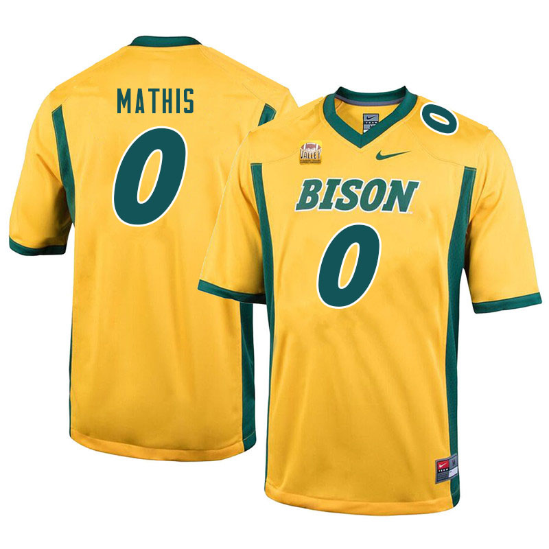 Men #0 Zach Mathis North Dakota State Bison College Football Jerseys Sale-Yellow Men #0 Zach Mathis North Dakota State Bison College Football Jerseys Sale-Yellow